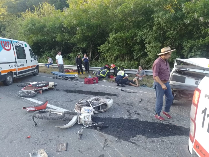 Dos menores se encuentran graves luego de sufrir un accidente en ruta 9