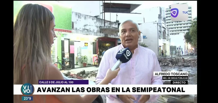 Fredy Toscano se refirió a las obras en la semipeatonal