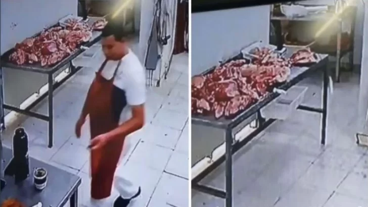 Un extraño video mostró actividad paranormal en una carnicería de la provincia de Chaco