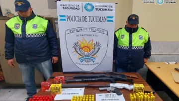 Secuestran armas de fuego en tres viviendas