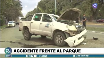 Impactante accidente de tránsito en el Parque 9 de Julio: se reportaron 3 heridos