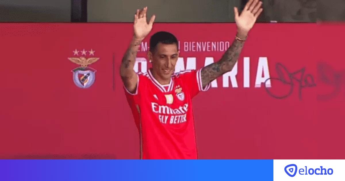 Ngel Di Mar A Fue Presentado En Benfica Junto A La Estatua De Eusebio