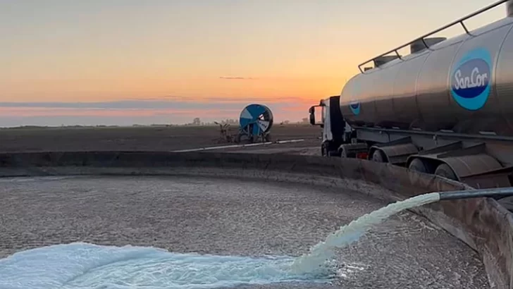 Derramaron 100.000 litros de leche por un bloqueo sindical