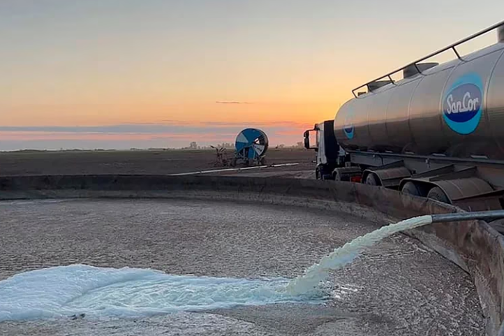 Derramaron 100.000 litros de leche por un bloqueo sindical