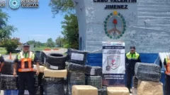 Secuestran 90 neumáticos y 30 kilos de hojas de coca