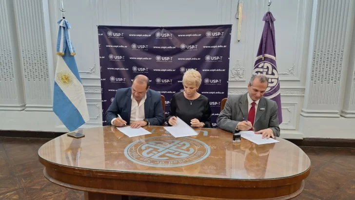 Firma de convenio entre la Universidad San Pablo Tucumán y la Subsecretaria de Comercio Interior de la provincia
