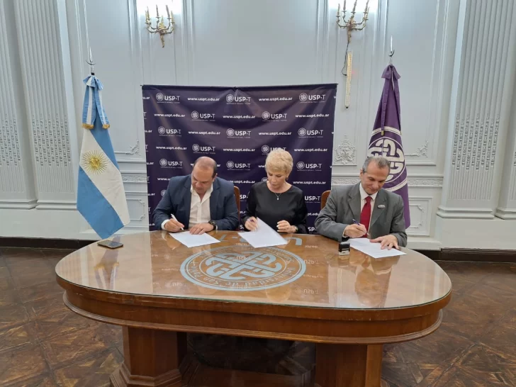 Firma de convenio entre la Universidad San Pablo Tucumán y la Subsecretaria de Comercio Interior de la provincia