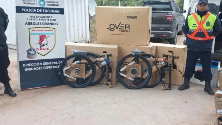 La Policía secuestró bicicletas y repuestos sin aval aduanero