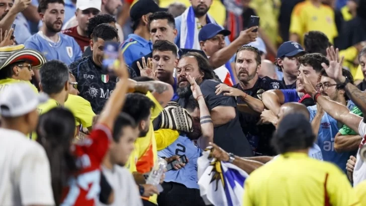 Copa América: el comunicado de la Conmebol tras la pelea de jugadores de Uruguay con hinchas de Colombia