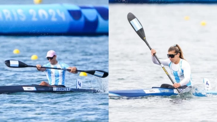 París 2024: Agustín Vernice y Brenda Rojas, a semifinales en canotaje y con chances de medalla