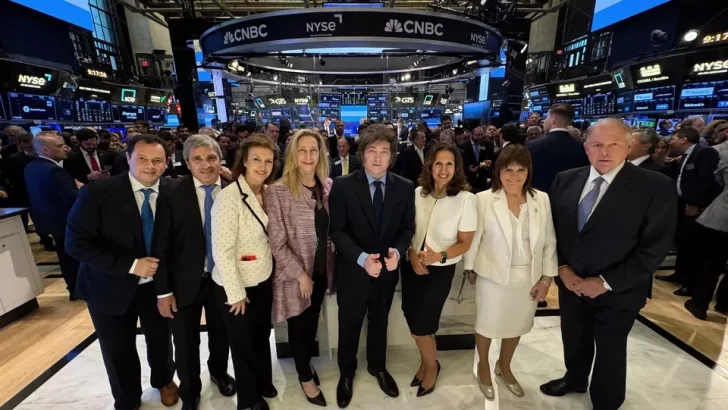 Javier Milei tocó la campana en Wall Street