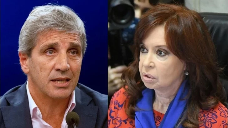 Fuerte cruce entre Cristina Kirchner y Luis Caputo por incendios en Córdoba y la deuda argentina