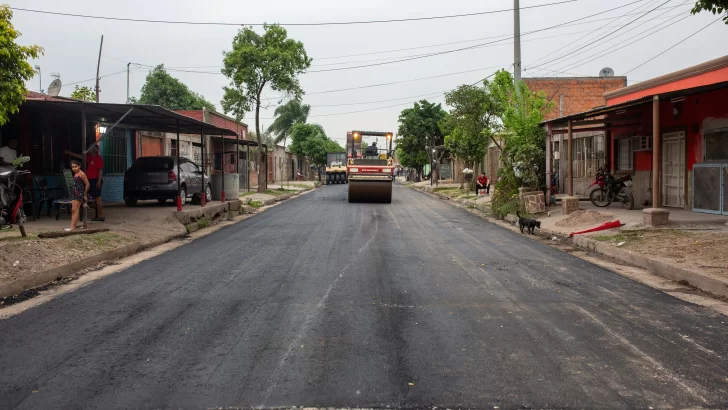 Obras de pavimentación en el barrio 11 de Marzo