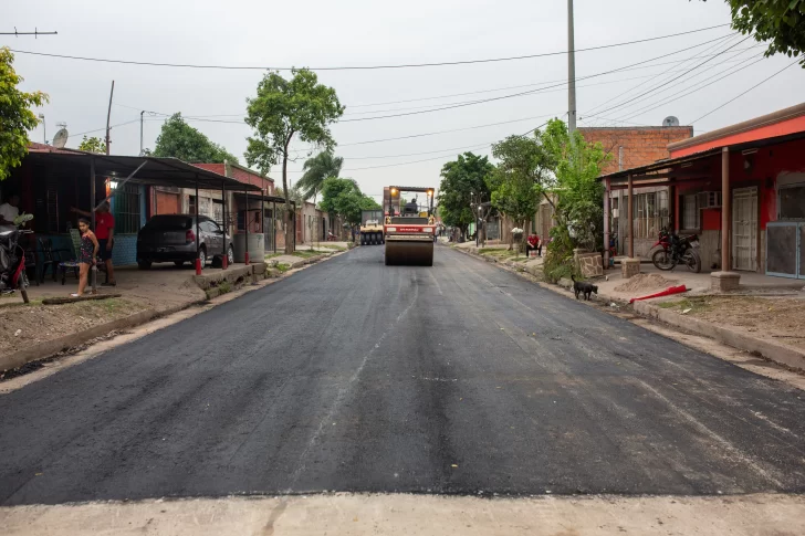 Obras de pavimentación en el barrio 11 de Marzo