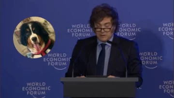 El intercambio de Javier Milei con el perro de su hermana durante el discurso en el Foro Económico Mundial: “Tenés razón, Thor”