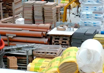 Sigue en rojo la venta de insumos para la construcción