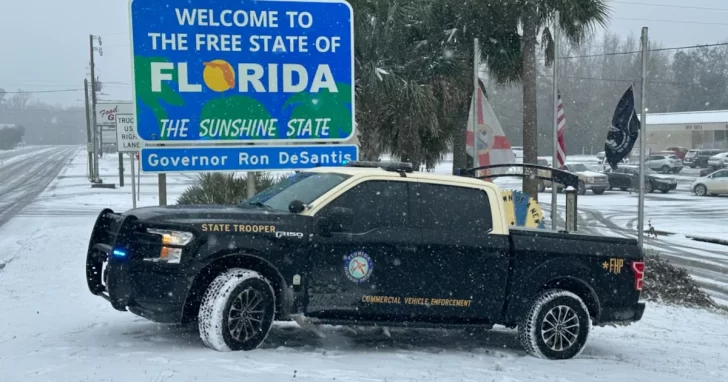 Ola de frío polar provocó una nevada histórica en Florida