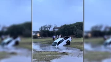 Violento temporal en la Costa provocó inundaciones en Pinamar, un tornado en Mar Chiquita y granizo en Miramar