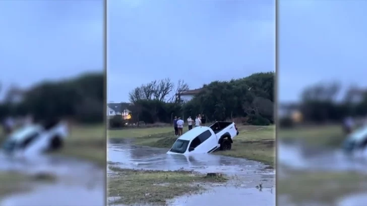 Violento temporal en la Costa provocó inundaciones en Pinamar, un tornado en Mar Chiquita y granizo en Miramar