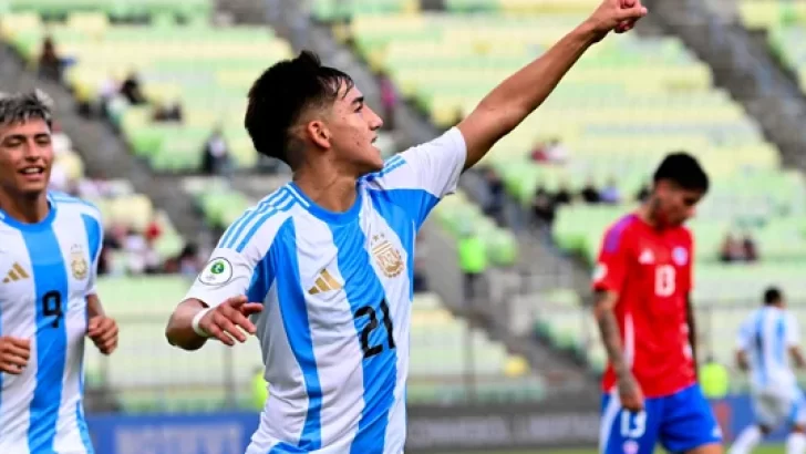 La Selección argentina Sub 20 le ganó a Chile en el inicio del hexagonal final del Sudamericano