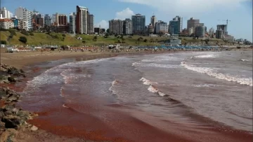 El mar se tiñó de rojo desde Mar del Plata a Necochea